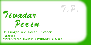 tivadar perin business card